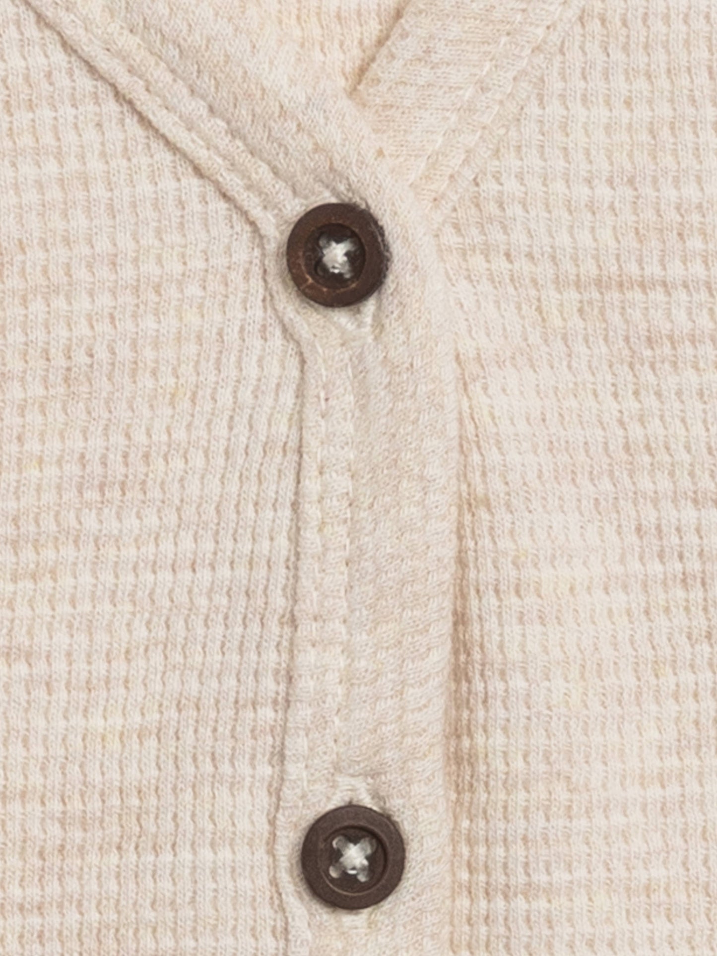 Waffle Knit Button Cardigan