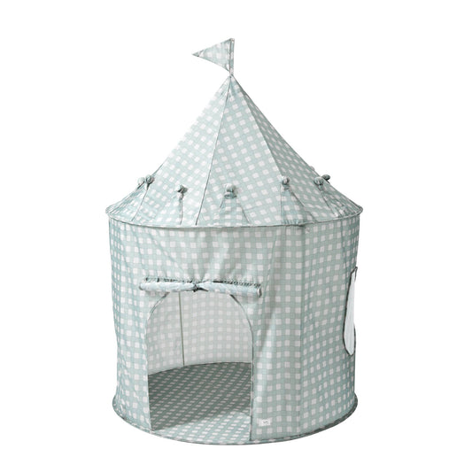 Play Tent Castle in Gingham Blue