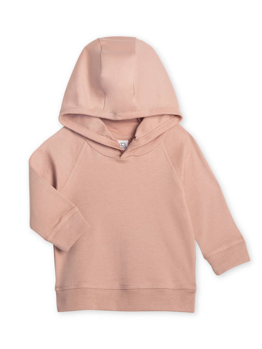 Organic Hooded Pullover in Blush