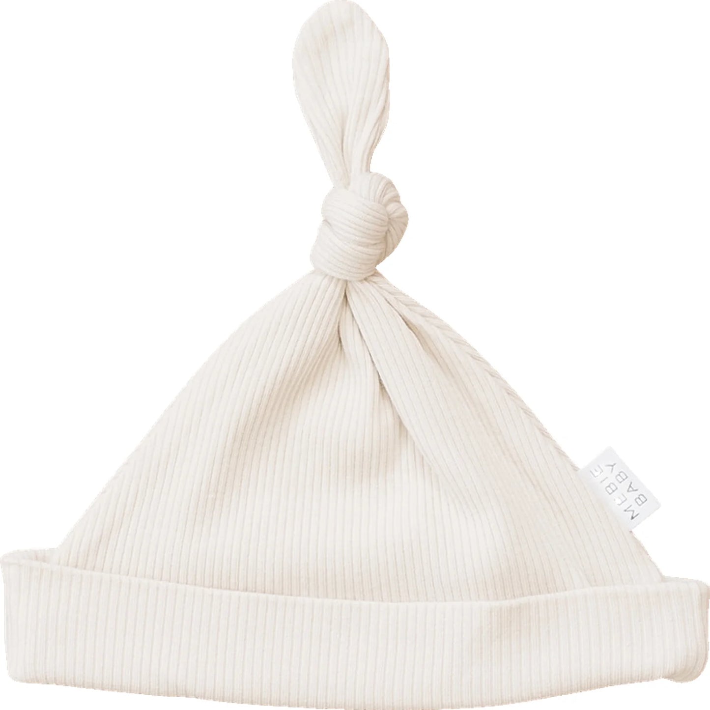 Organic Ribbed Newborn Knot Hat