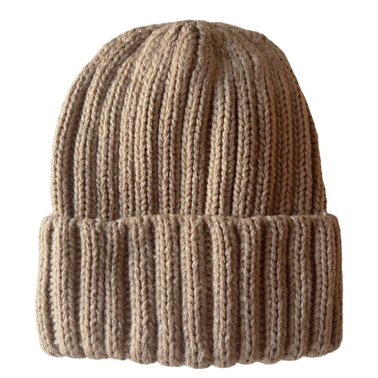 Chunky Knit Hat in Taupe