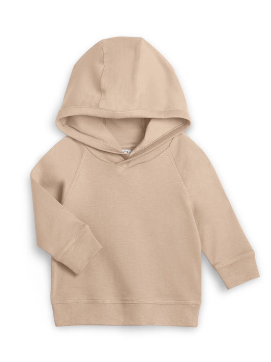 Organic Hooded Pullover in Clay