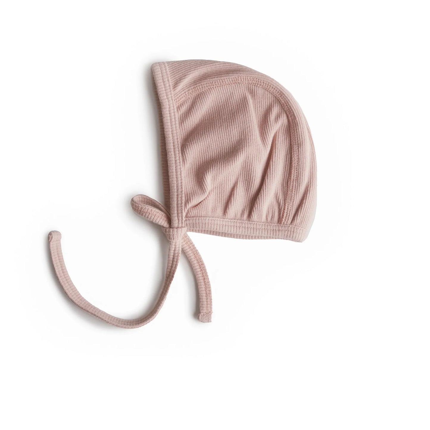 Organic Ribbed Baby Bonnet