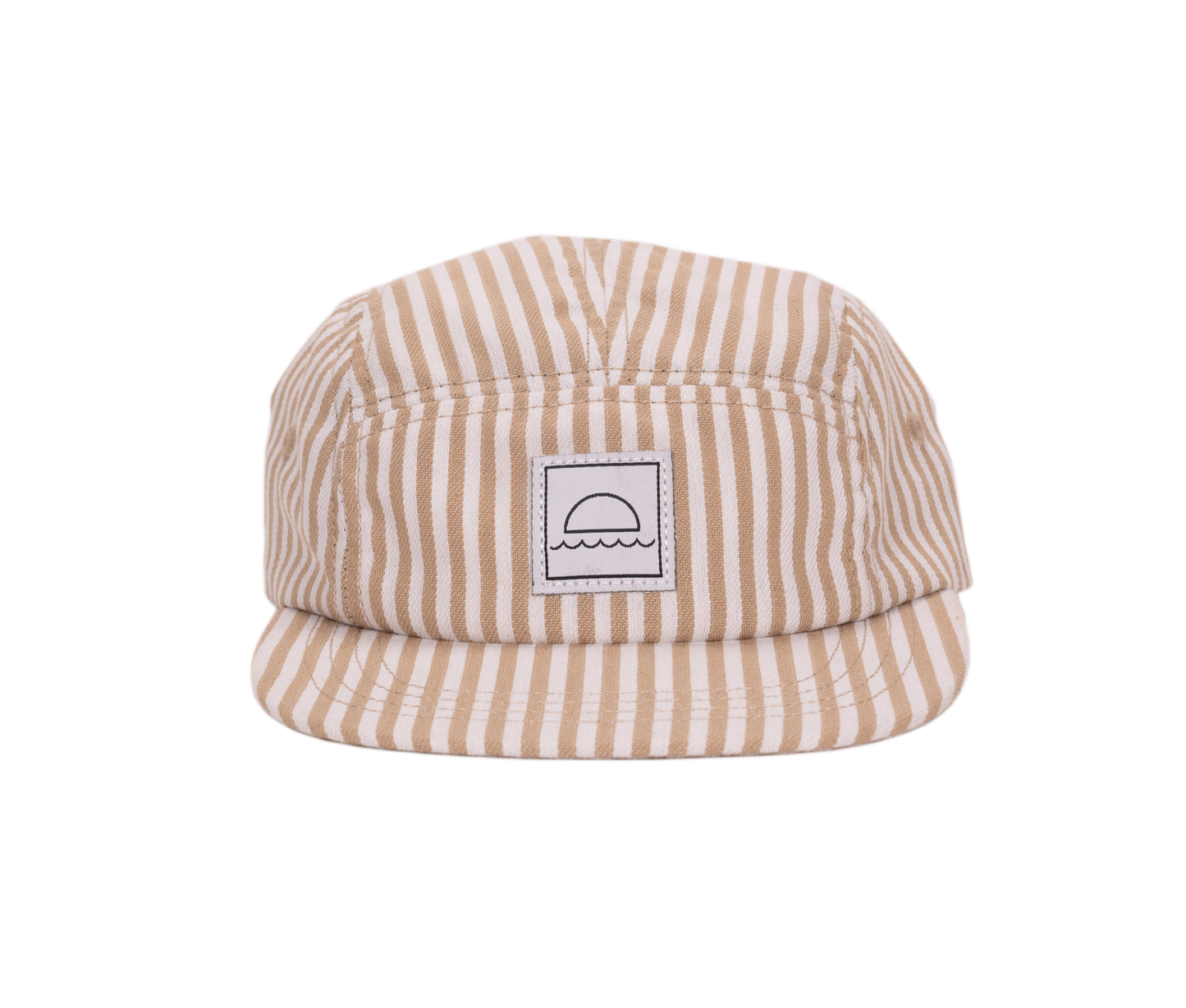 Cotton Five-Panel cap in Linen Stripe